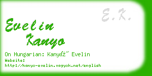 evelin kanyo business card